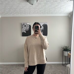 Beige Crewneck Sweater